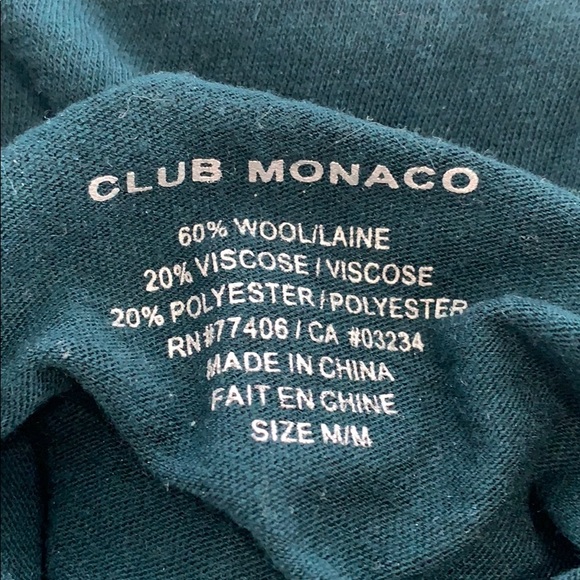Club Monaco Forest Green wooo BlendTurtleneck - Picture 3 of 3